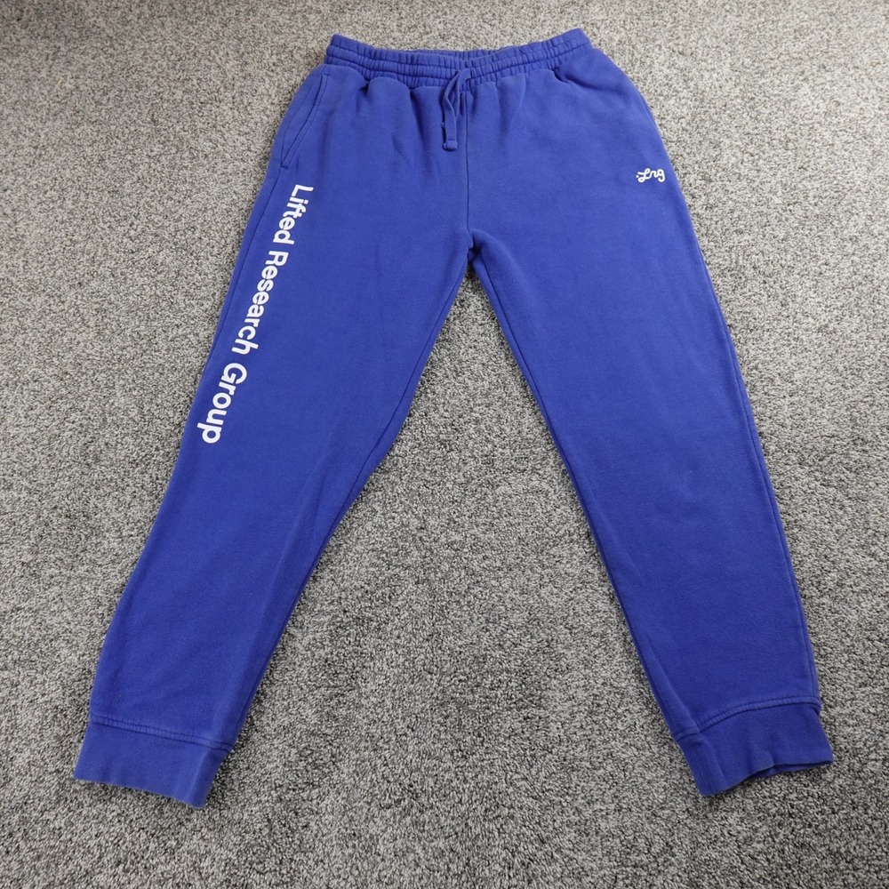 Lifted Research Group LRG Pants Mens L Blue‎ Warmup Drawstring Jogger Sweatpants
